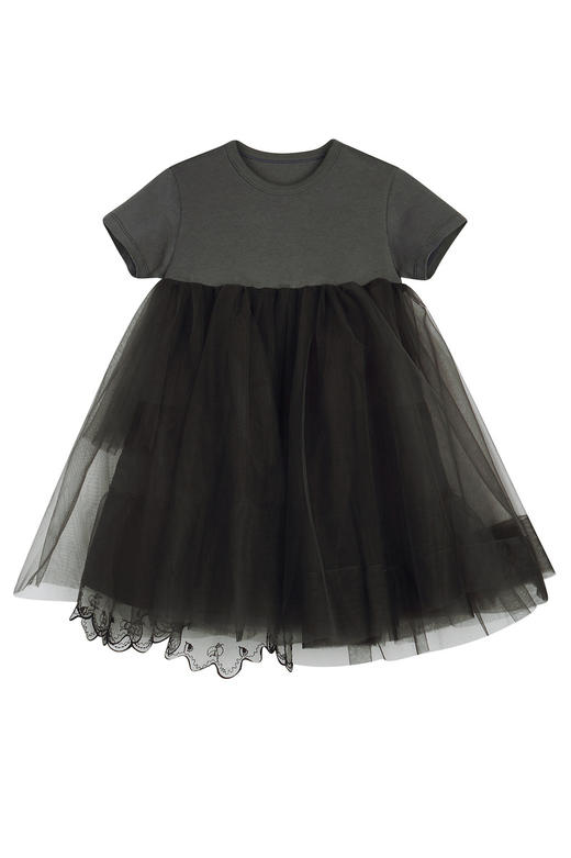 jnby  23年秋款  绣花网纱圆领短袖连衣裙 1N7G11030 商品图0