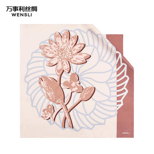 万事利“好运连连”双面印花真丝中方巾 商品图3