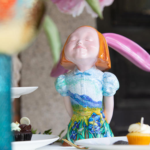 稀奇艺术向京《我看到了幸福》梵高鸢尾花收藏款限量艺术家签名版雕塑 商品图1