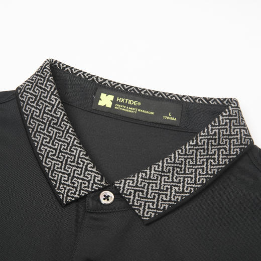 HX 夏季翻领短袖T恤桑蚕丝Y102320319101/02/03POLO杉 商品图9