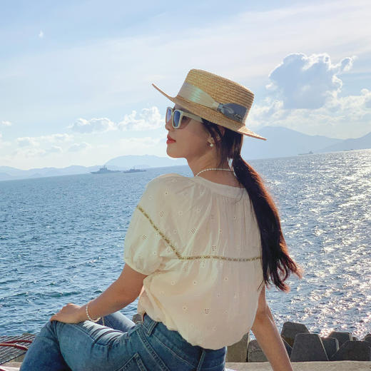 【百图lulu定制】【在云端刺绣衬衫】刺绣 流苏  度假风 衬衫 商品图5