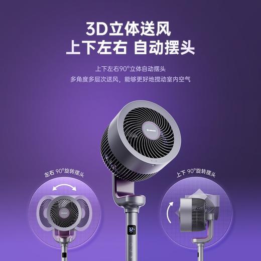 艾美特天鹅PRO空气循环扇净化智能电风扇落地遥控静音心选到家 商品图2