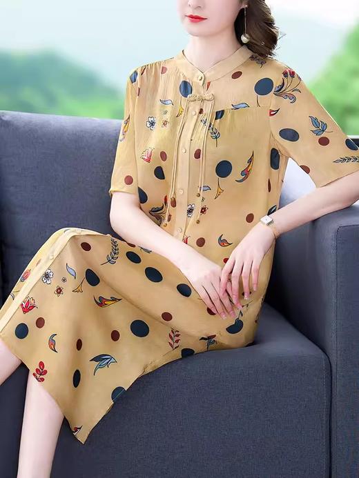 TJB9395波点连衣裙女夏2023新款大牌中年妈妈气质减龄 商品图0