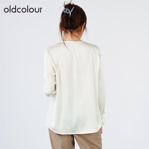 oldcolour2022秋商场同款圆领气质衬衫外套O31013113 商品图3