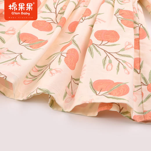 棉果果秋季新品女童梭织棉斜纹大翻领连衣裙M322700223438 商品图4
