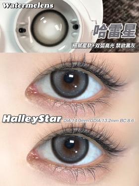 半年抛 哈雷星 黑灰细闪 14.0mm watermelens 含硅水凝胶