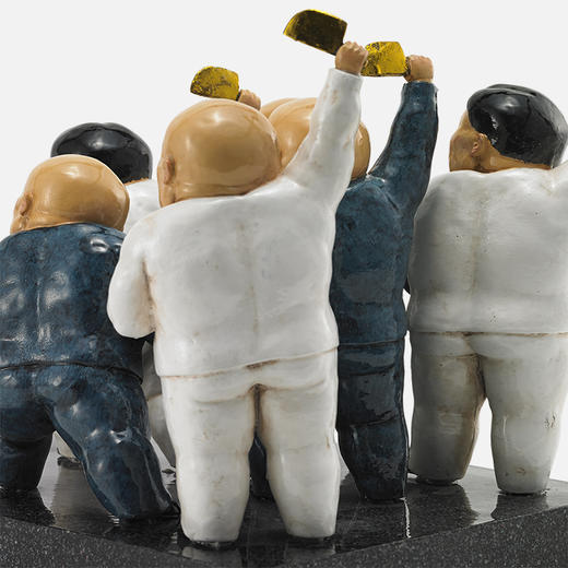 稀奇艺术限量版雕塑摆件瞿广慈作品《金刀帮》搭配精美礼物包装盒 商品图2