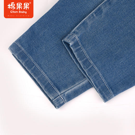 棉果果秋季新品男童梭织常规百搭弹力牛仔长裤M312200223489 商品图5