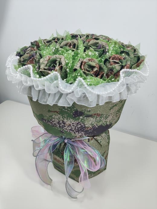 18朵小香风手工DIY牛津布玫瑰花束军恋礼物（手工制作产品不支持退换货哦）类lb 商品图9
