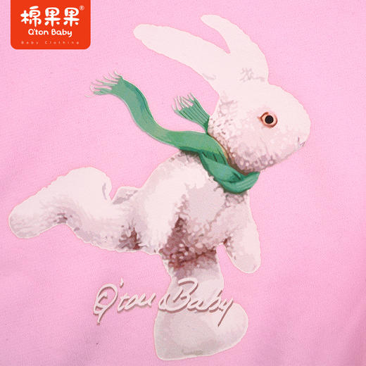 棉果果秋季新品女童大毛圈数码印卡通圆领套头卫衣M322180223415 商品图3