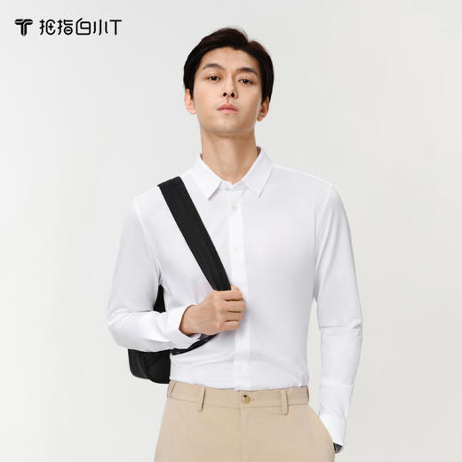 拇指白小T新全面弹针织无痕衬衫 商品图2
