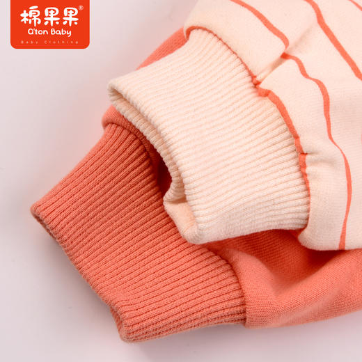 棉果果秋季新品女童大毛圈条纹圆领套头卫衣绒衫M322180223441 商品图6