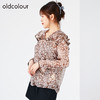 oldcolour春秋商场同款法式V领荷叶边复古碎花衬衫O31013143 商品缩略图3
