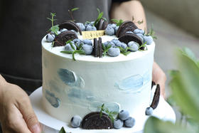 简约蓝莓奥利奥饼干