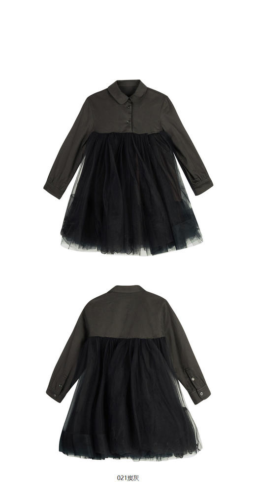 jnby 23年秋款  长袖翻领网纱连衣裙 1N7G11140 商品图3