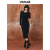 VIMAGE纬漫纪秋季新款时尚气质修身小众设计连衣裙V2007611 商品缩略图3