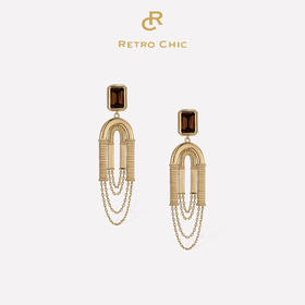 【谭维维&黄龄&卢靖姗&李佳薇同款】Retro Chic意大利复古时尚首饰 宙斯神庙流苏耳环