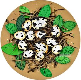 《一窝鹌鹑蛋》春天/春季/鸟窝/低幼手工/自动发货：下单后，点击手机短信中收到的链接，即可获取文件下载的链接；如有任何问题，可添加客服微信hm33268获得帮助。