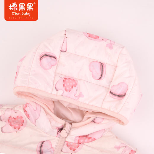棉果果秋季新品女童抗菌爆款防钻绒连帽5A抗菌轻薄羽绒服M322102923408 商品图4