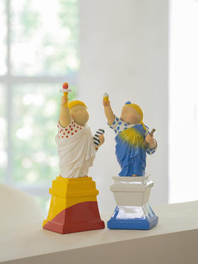 稀奇艺术《太阳男神》《月亮女神》全球限量雕塑商务礼物雕塑摆件