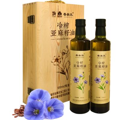 HNJW-冷榨亚麻籽油木质礼盒 商品图0
