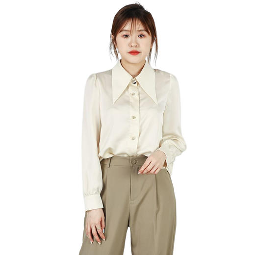 oldcolour春秋商场同款设计感小众别致长袖衬衫通勤女O32013201 商品图4