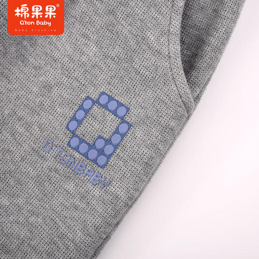 棉果果秋季新品男童奥利绒保暖加绒针织长裤M312200423487 商品图2