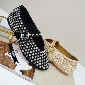 2023年秋季新款小圆头时尚玛丽珍舒适浅口百搭平底单鞋小皮鞋女W23CE74091