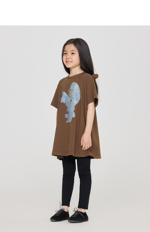 jnby  23年秋款  圆领宽松短袖连衣裙  1N7G12490 商品图4