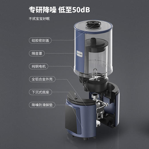 蓝宝轻音破壁机家用全自动加热语音播报多功能豆浆料理机 心选到家 商品图2