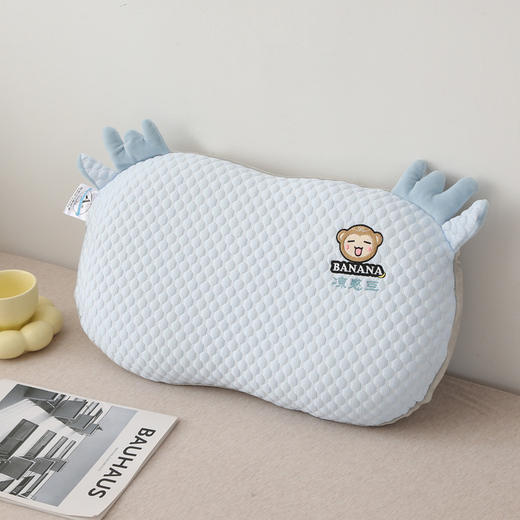 【夏凉枕猫肚凉感丝儿童枕芯】冰豆豆枕芯护颈椎凉枕头 学生记忆棉床品 猫肚触感柔软有支撑力 快速放松一秒入睡_ZSY 商品图1