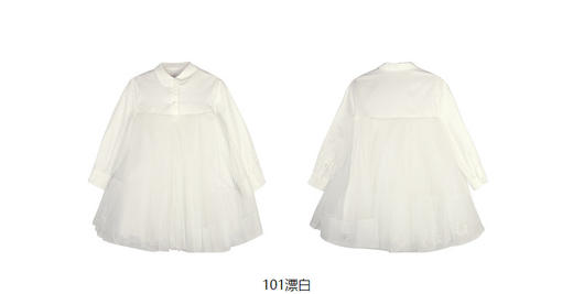 jnby 23年秋款  长袖翻领网纱连衣裙 1N7G11140 商品图4