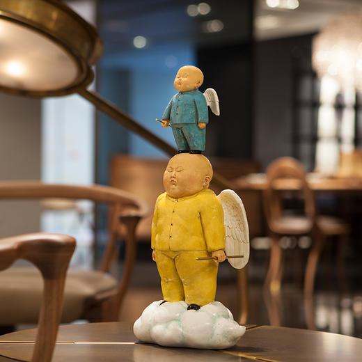 稀奇艺术限量雕塑瞿广慈《金箍棒》可爱人物摆件办公室装饰礼品 商品图0