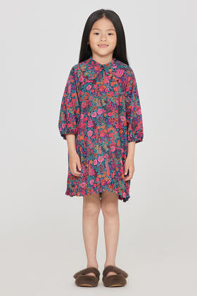 jnby  23年秋款  印花中袖连衣裙  1N7G13110