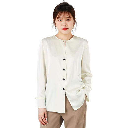 oldcolour2022秋商场同款圆领气质衬衫外套O31013113 商品图4