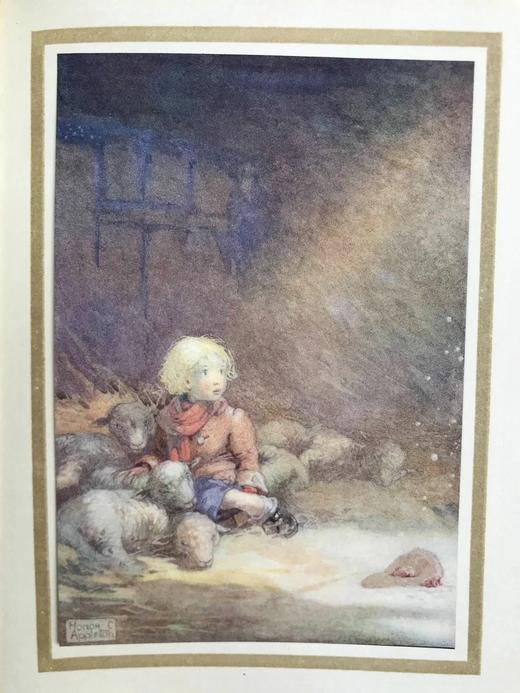 1913年 孩童诗歌集 8幅彩色手工贴图大量黑白插图 漆布精装32开 商品图14