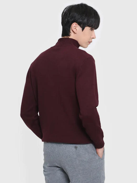 callisto红色羊毛混纺特色高领毛衣 FRKNW119Y 商品图2