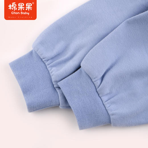 棉果果秋季新品男童磨毛棉毛有机棉纱5A中小童90-130码抗菌运动套装M311302223506 商品图4