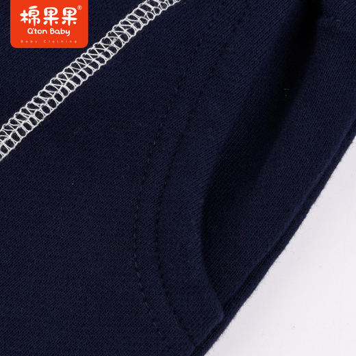 棉果果秋季新品男童大毛圈撞色运动舒适休闲针织长裤M312200223486 商品图3