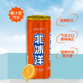 北冰洋饮料 听装桔汁汽水 果汁碳酸饮料 330ml*24听/箱 气足爽口 经典口味