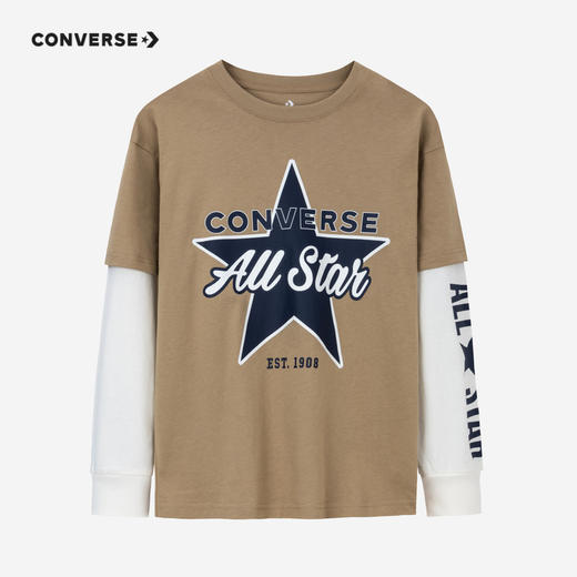 CONVERSE 匡威 秋 大童小童 儿童长袖T恤 CNVN-FF-E009 商品图0