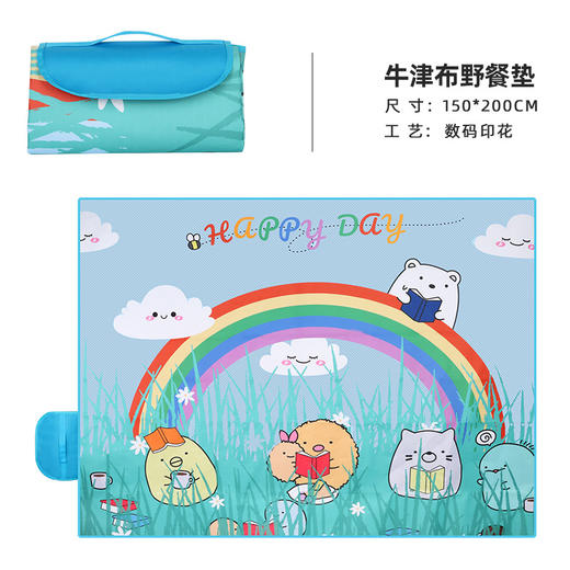 【老带新邀新团】【野餐垫户外露营防潮垫】加厚野炊防潮便携 秋游国庆出游 防水沙滩垫子 原创手绘防潮野餐垫 安全无异味耐磨抗撕柔软亲肤 商品图5