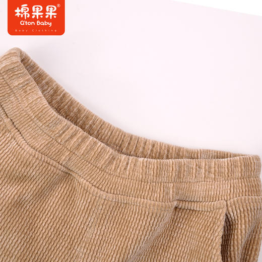 棉果果秋季新品男童女童手软柔软顺滑柔软有光泽雪尼尔长裤M322200423445 商品图1