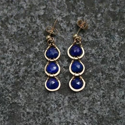 SpoiledBrat Jewelry皇家蓝青金石耳环 商品图0