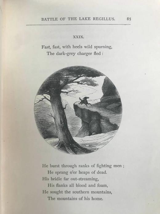 1887年 麦考莱勋爵《古罗马谣曲集》 41幅精美插图 漆布精装32开 商品图5