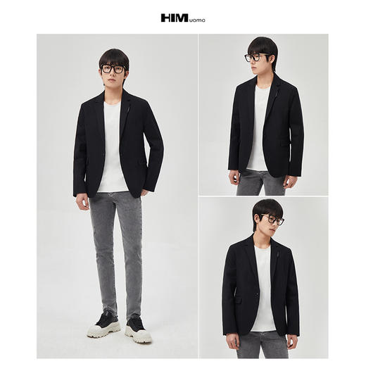 HIM漢崇 休闲西装男时尚通勤简约百搭修身西服外套 2025秋季 商品图3