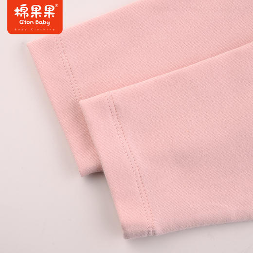 棉果果秋季新品女童罗纹弹力有机棉纱5A弹力修身140-160码中大童抗菌家居套头套装M321302223522 商品图3