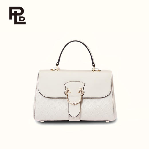 保兰德PLD东方雅奢经典系列45度老花压纹头层牛皮邮差包通勤必备女包 商品图1