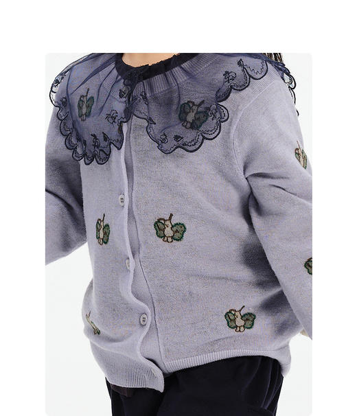 jnby  23年秋款  轻薄亲肤短款开襟毛衫  YN7310710 商品图5