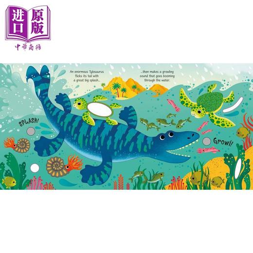 预售 【中商原版】发声书 恐龙Dinosaur Sounds英文原版 儿童纸板书 科学自然绘本 动物知识图画书 精品有声书 亲子童书 恐龙纸板书 商品图1